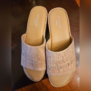 Rockport truTECH Cork Slide Sandals Women’s 6.5 Nude Comfort